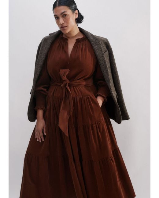 knee length dresses for ladies Cord Strap Back Holiday Maxi Dress main image 1