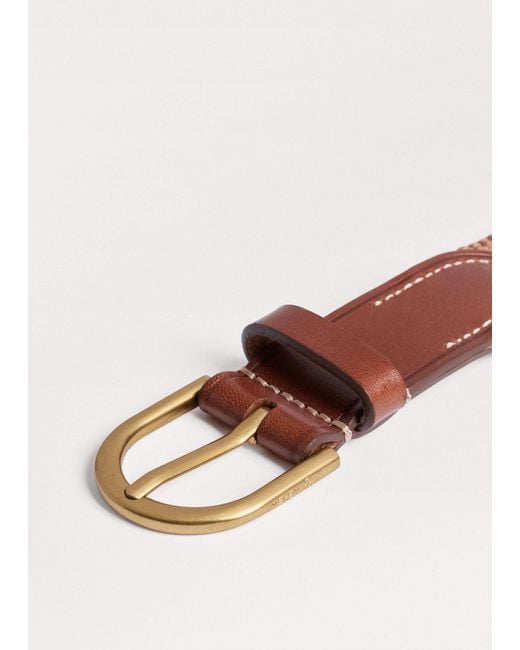 ME+EM Multicolor Round Raffia Belt Blush-Tan