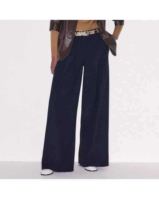 ME+EM Blue Contrast Side Panel Wide Leg