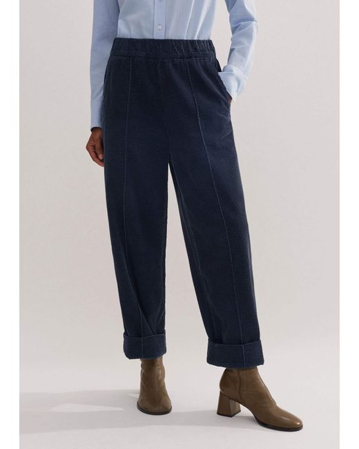 ME+EM Blue Washed Cord Pull-On Pant
