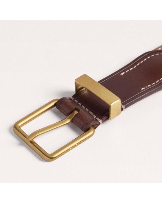 ME+EM Multicolor Stripe Leather Belt