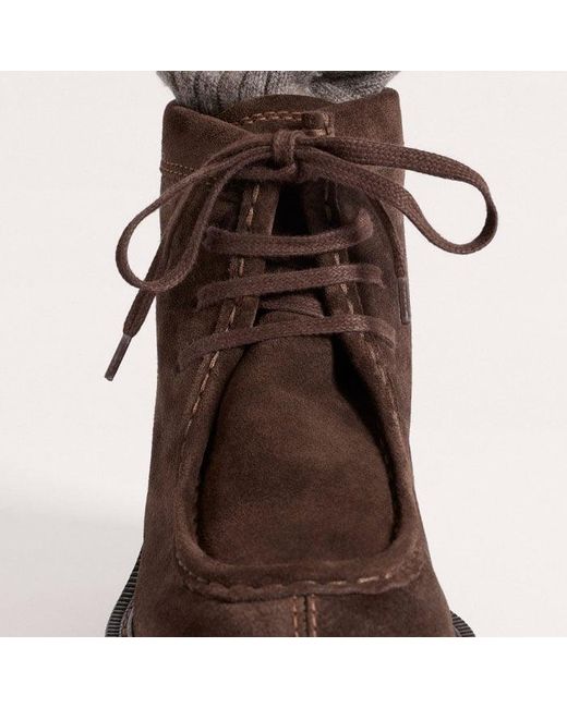 ME+EM Brown Chunky Lace Up Ankle Boot