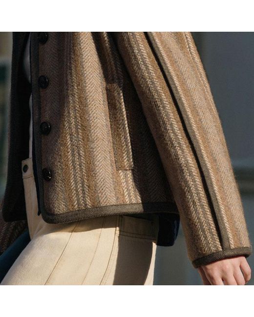 ME+EM Natural Soft Shoulder Short Cocoon Coat