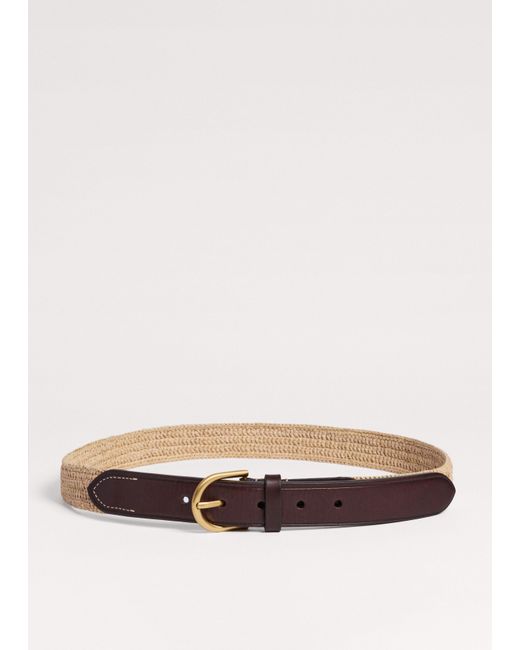 ME+EM Multicolor Round Raffia Belt