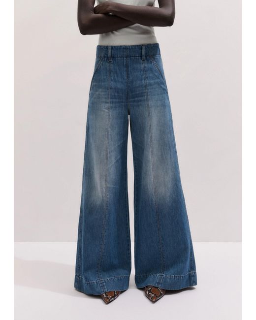ME+EM Blue High Waist Wide-Leg Jean