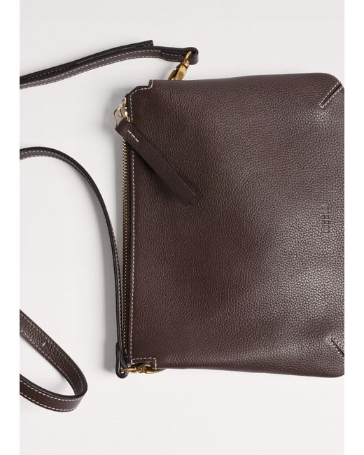ME+EM Gray Double Pouch Crossbody