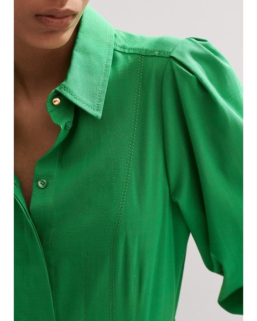 ME+EM Green Shirt Maxi Dress