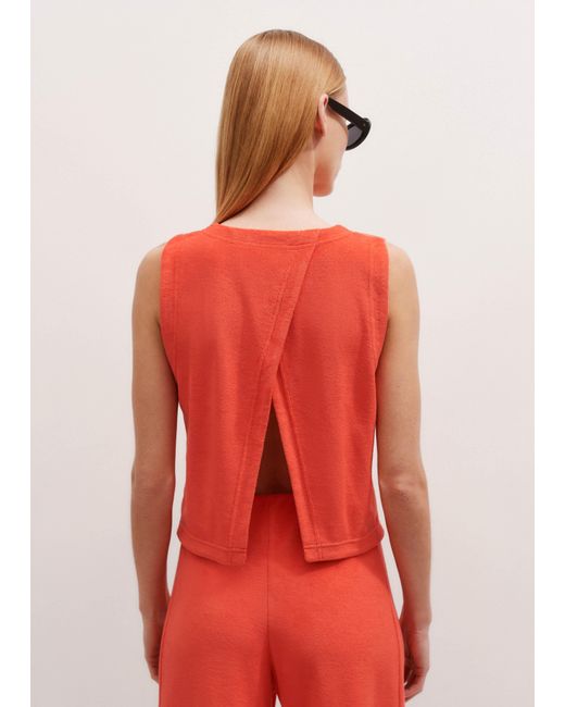 ME+EM Red Towelling Crop Top