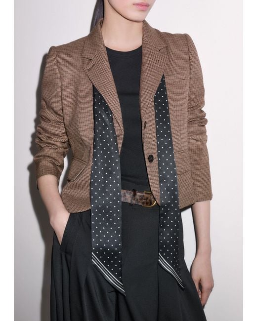 ME+EM Multicolor Skinny Scarf-Cream