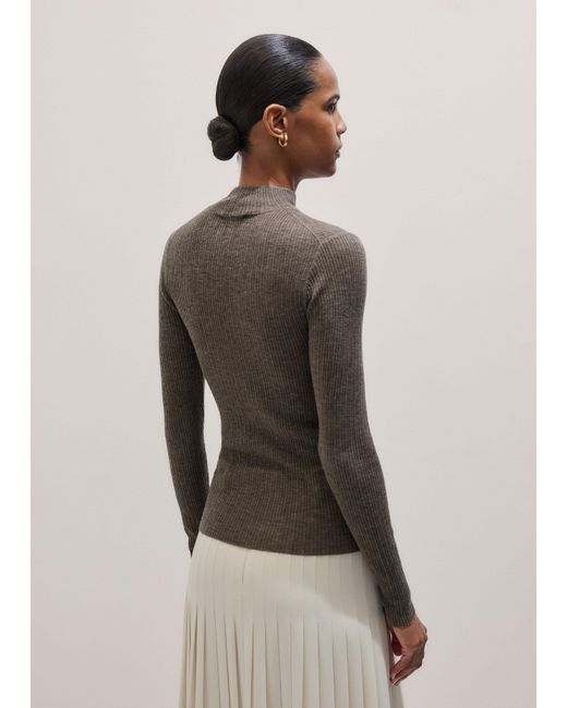 ME+EM Gray Barely There Sweater