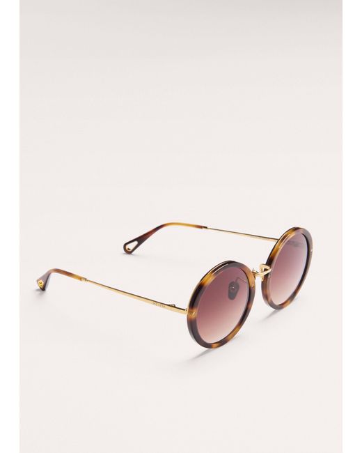 ME+EM Pink Circular Sunglasses Light Tortoiseshell