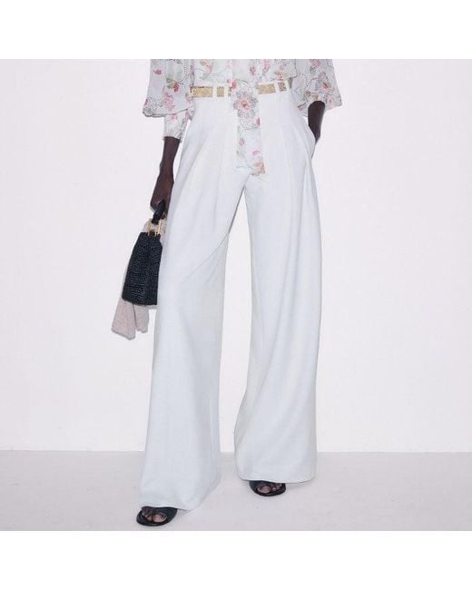 ME+EM Gray Silk Dotted Poppy Print Blouse With Cami + Tie