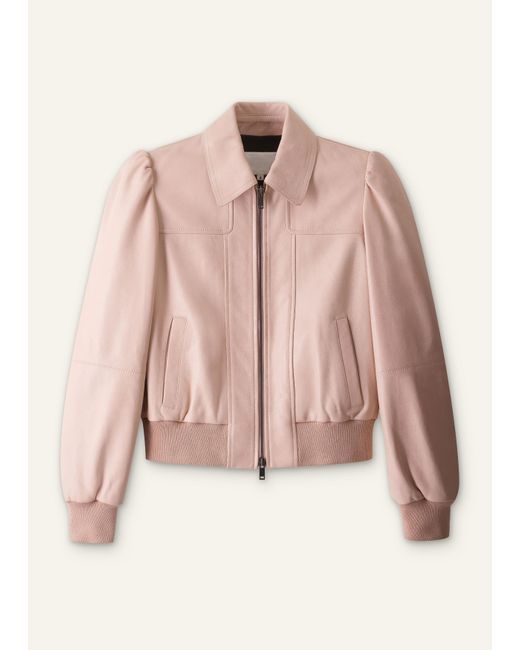 ME+EM Brown Luxe Feminine Bomber Jacket