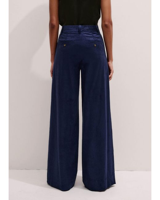 ME+EM Blue Luxe Cord Pant