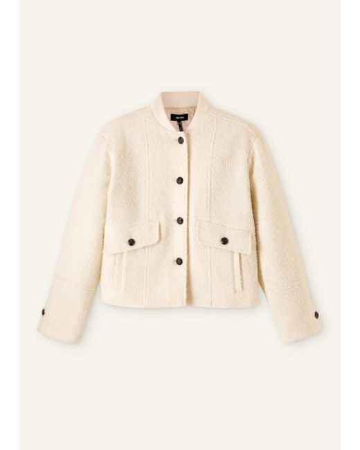 ME+EM Natural Boucle Swing Jacket