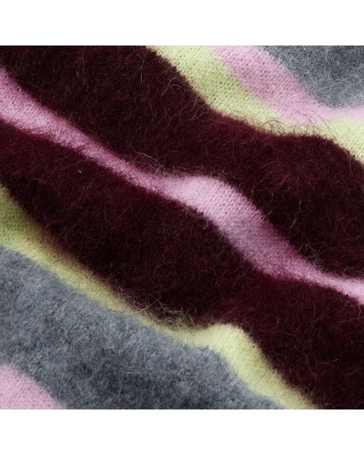 ME+EM Purple Brushed Cashmere Stripe Sweater