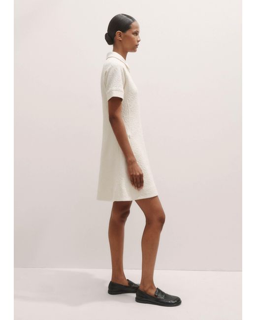 ME+EM Natural Floral Jacquard Fit And Flare Short Dress