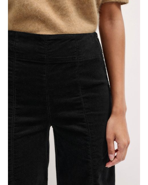 ME+EM Blue Regular-Length Velvet Cord Travel Palazzo Pant