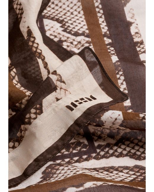ME+EM Multicolor Multi Border Scarf