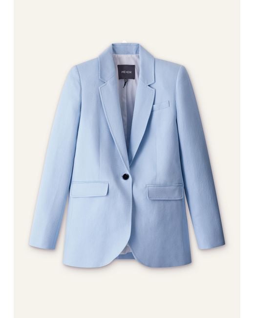 ME+EM Blue Sharp Shoulder Jacket