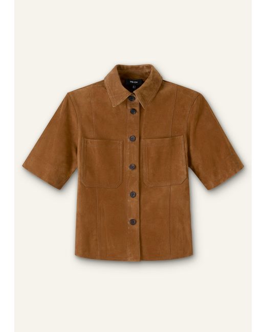 ME+EM Brown Panelled Shirt