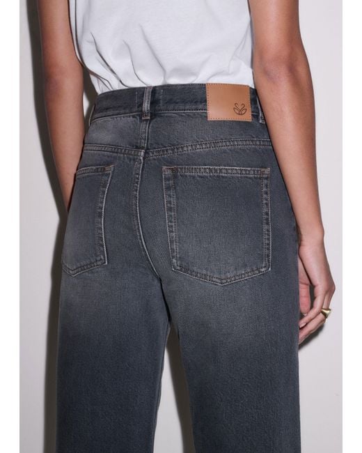 ME+EM Black Relaxed Straight Crop