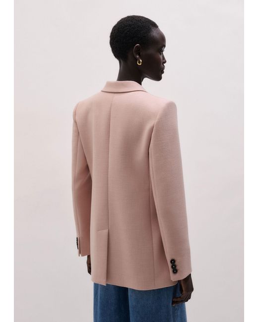 ME+EM Pink Sharp Shoulder Blazer