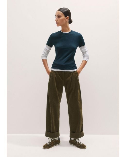 ME+EM Green Clever Cord Trouser