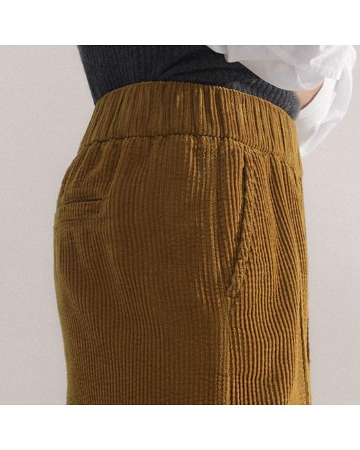 ME+EM Multicolor Washed Cord Straight-Leg Lounge Pant Tapenade