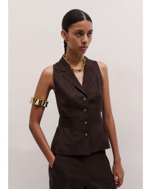 ME+EM Brown Soft Sculpt Vest