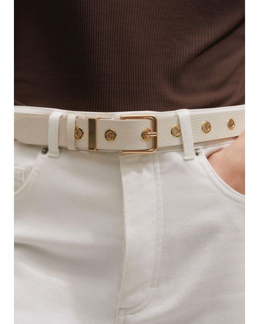 ME+EM Blue Metal Eyelet Hips-To-Waist Belt