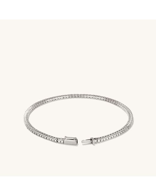 MEJURI Diamond Tennis Bracelet White Gold in Silver (Metallic) Lyst