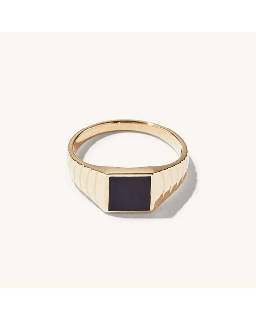 Black Onyx Square Signet Ring 2025