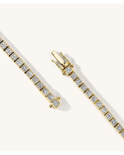 Mejuri 14K Yellow Gold Diamond Tennis Bracelet