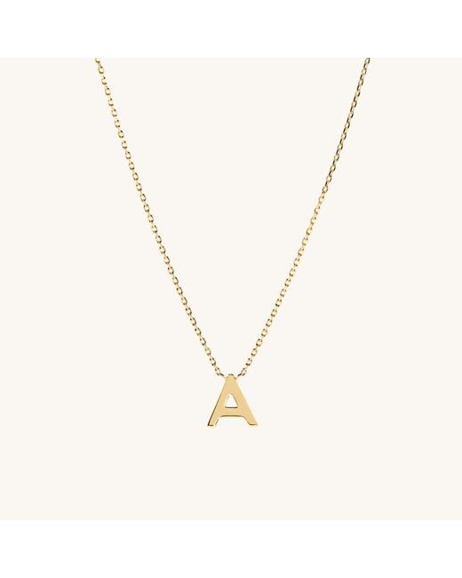 MEJURI Letter Necklace in Metallic Lyst