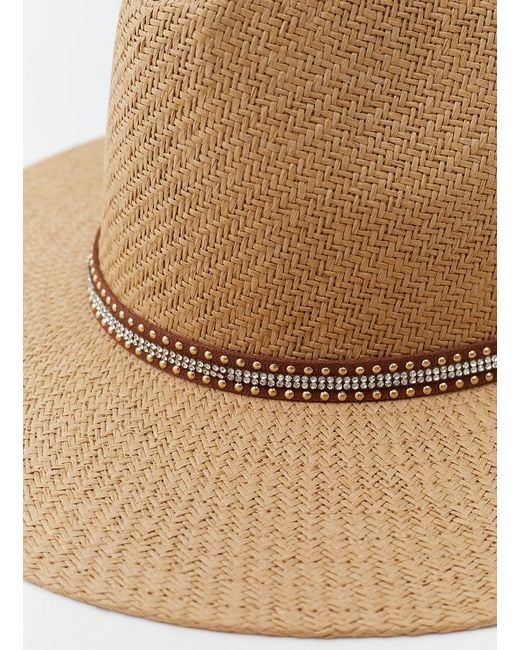 Melissa Odabash White Kate Stud Belt Hat