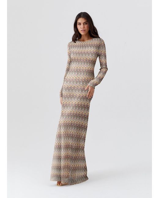 Melissa Odabash Natural Lily Zigzag Dress