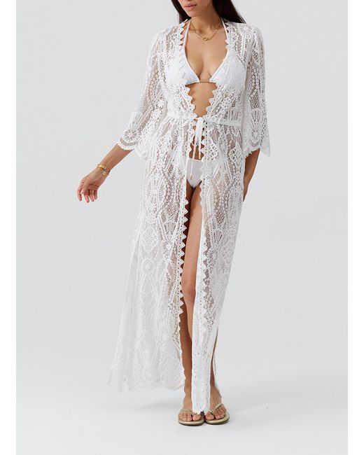 Melissa Odabash White Nellie Kaftan