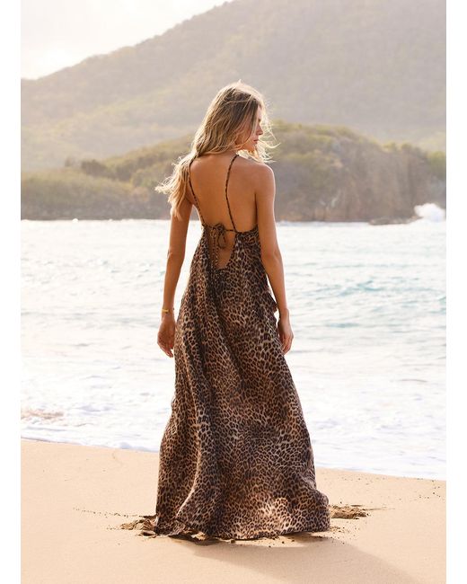 Melissa Odabash Natural Sage Cheetah Dress