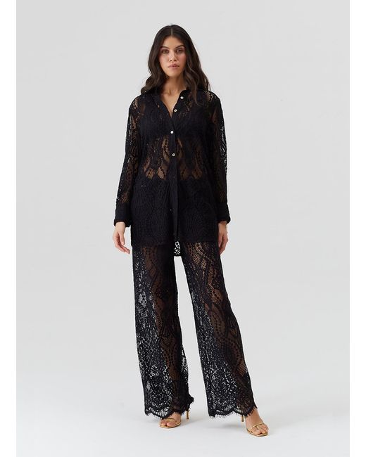 Melissa Odabash Black Aliyah Shirt