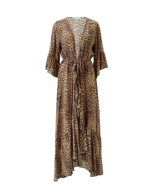 Melissa Odabash Natural Manon Cheetah Kaftan