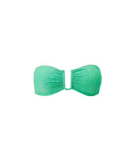 Melissa Odabash Green Prague Zigzag Bikini Top