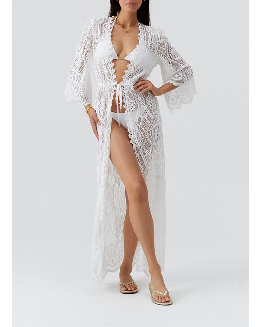 Melissa Odabash White Nellie Kaftan