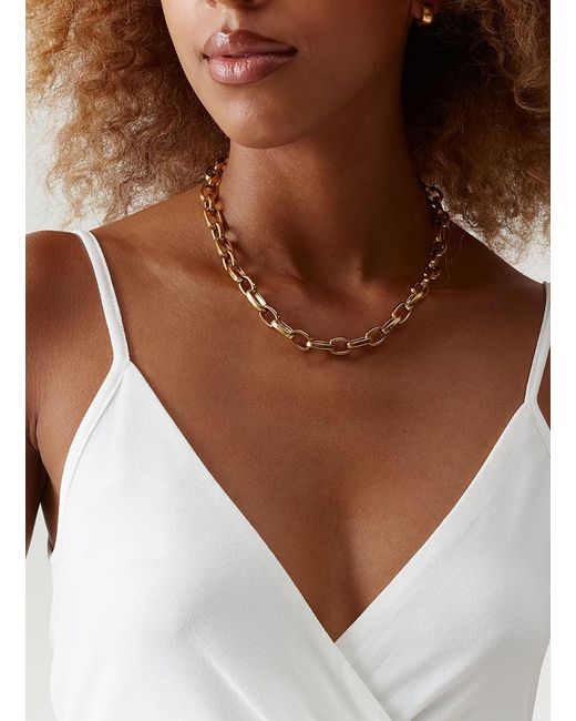 Melissa Odabash Metallic Chunky Chain Necklace
