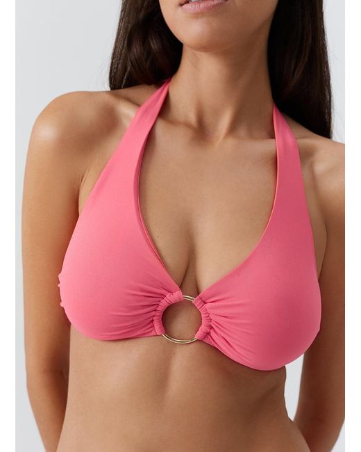 Melissa Odabash Pink Brussels Coral Bikini Top