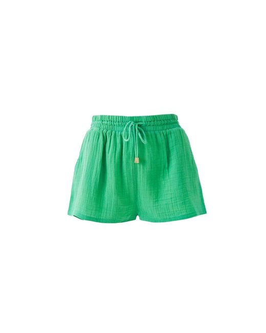 Melissa Odabash Green Abbie Shorts