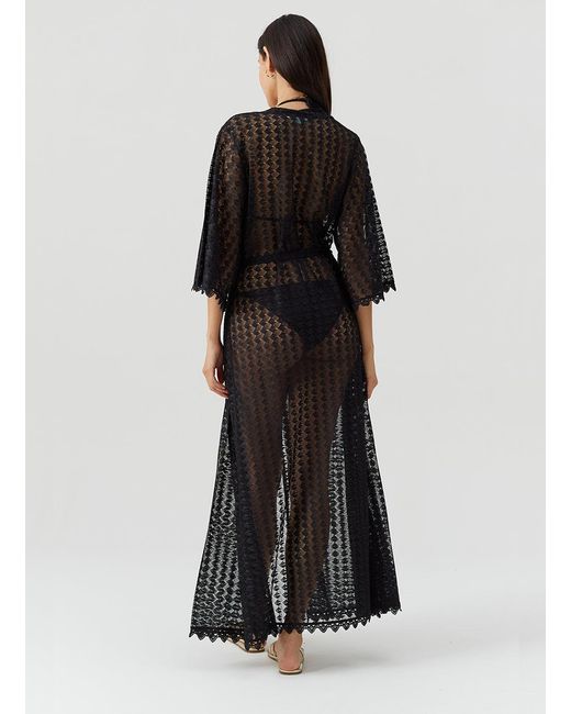 Melissa Odabash Black Tali Kaftan