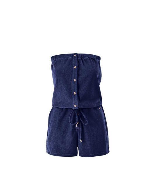 Melissa Odabash Blue Exclusive Venus Playsuit