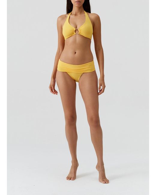 Melissa Odabash Metallic Brussels Sunflower Bikini Top