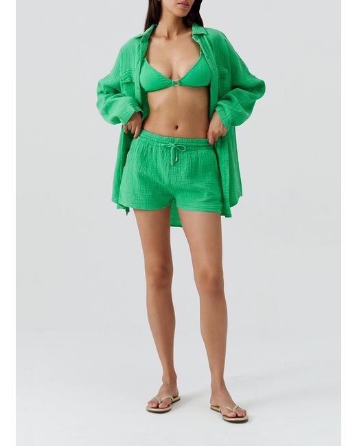 Melissa Odabash Green Abbie Shorts